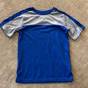 3/20! Puma Boys Royal Blue and Gray Active T-Shirt